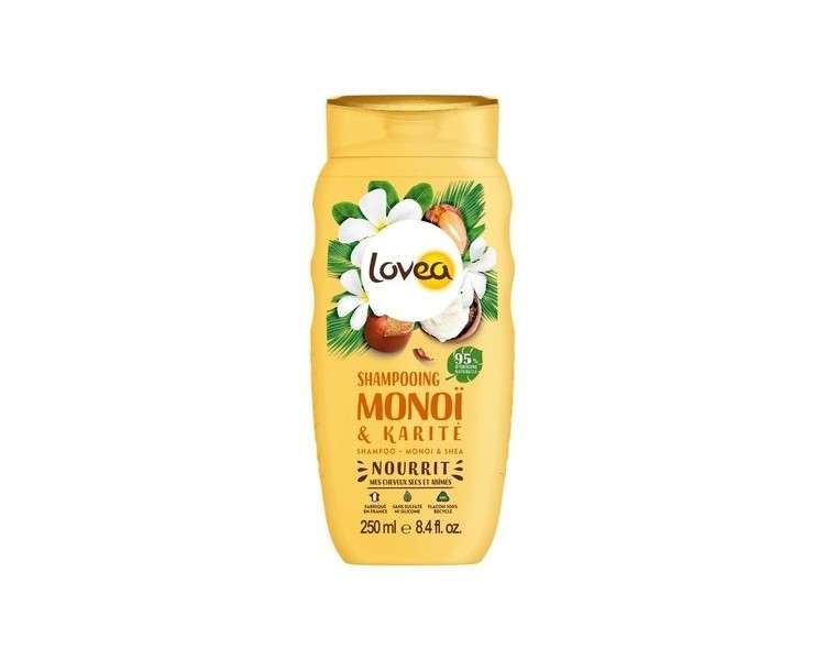 Lovea Shampoo 250ml with Monoi and Karite Oil for Dry and Damaged Hair