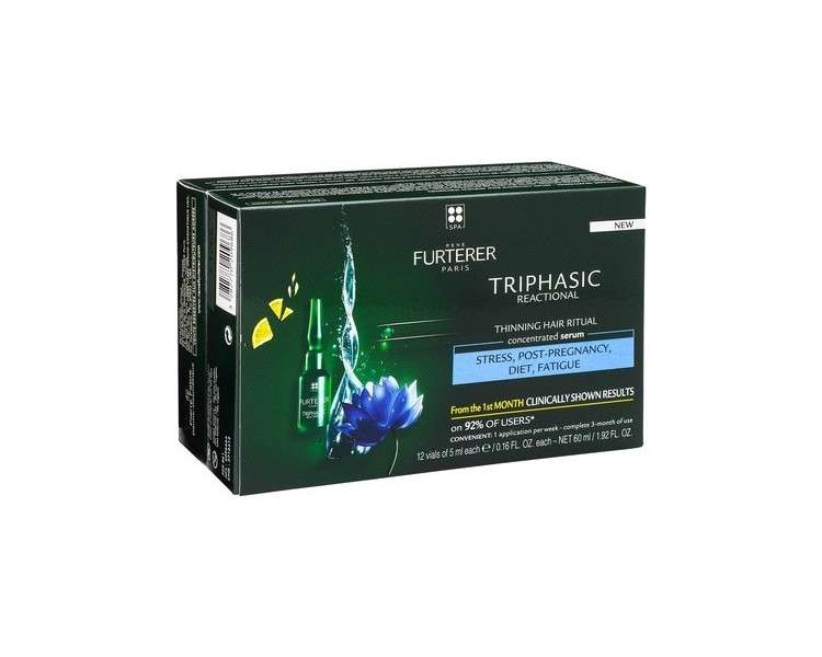 René Furterer Triphasic Reactional Ritual Anti-Hair Loss Treatment 12 Phials