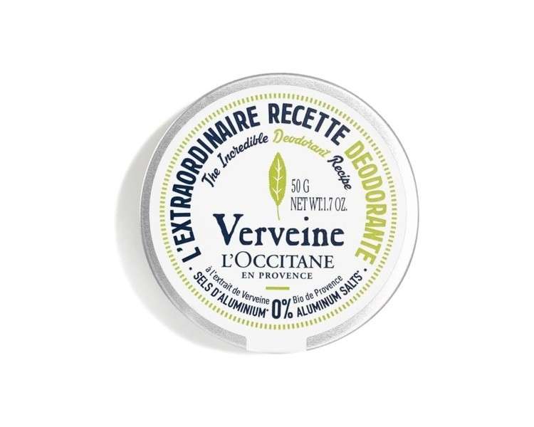 L'OCCITANE Verbena Deodorant Balm 50g Natural Unisex Protection for All Skin Types