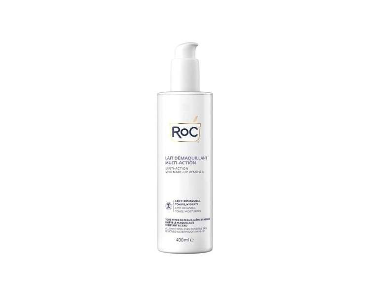 ROC 3-in-1 Milk Makeup Remover Cleanses Tones and Moisturizes 400ml