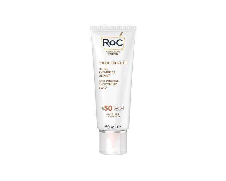 RoC Soleil Protect Anti Wrinkle Smoothing Fluid SPF 50 Face Cream 50ml