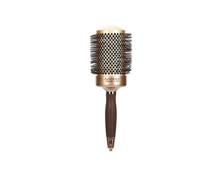 COIPRO Garden Hair Round Brush NanoThermic 64/90mm with Ceramic Body and Nylon Bristles