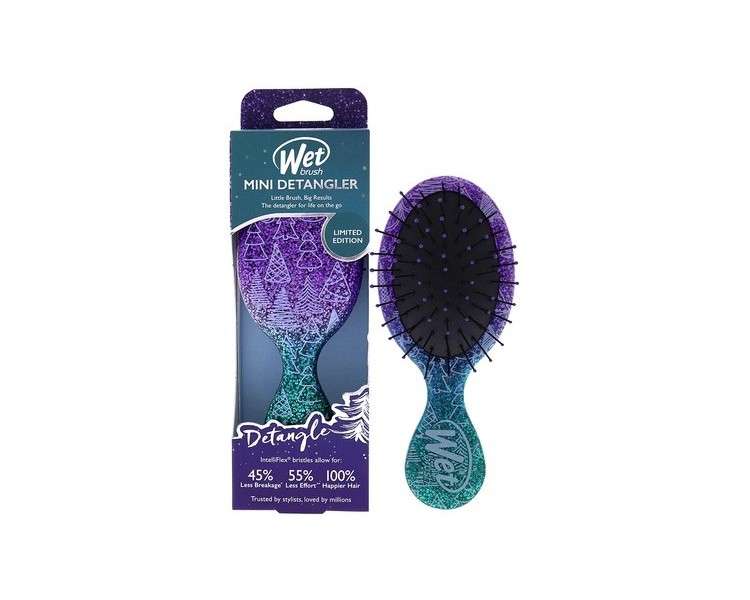 Mini Winter Glitter Hairbrush, For Disentangling Holiday Trees With