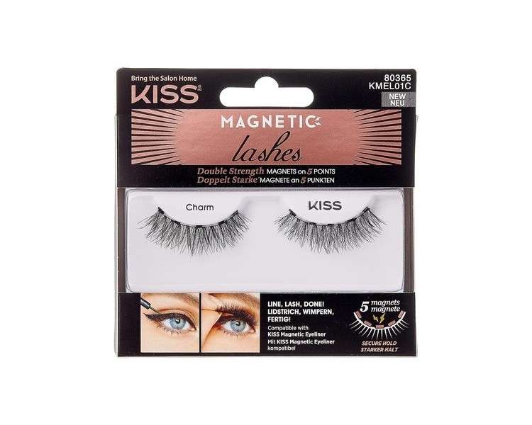 KISS Magnetic Lash Collection Charm False Eyelashes with 5 Double Strength Magnets