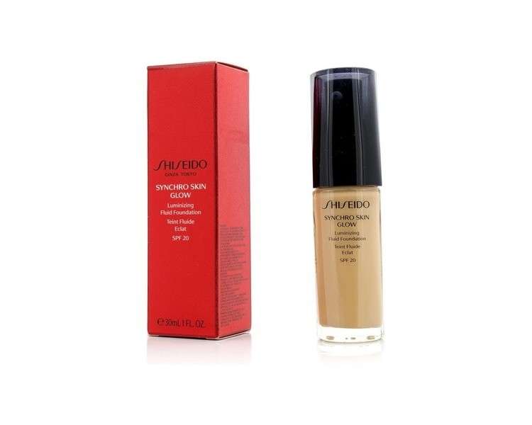 Shiseido Synchro Skin Glow Luminizing Fluid Foundation Golden 4, SPF20 30ml