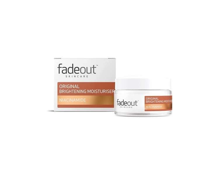 Fade Out Original Brightening Day Moisturiser with Niacinamide Exfoliating Daily Moisturiser For Dark Spots, Dark Circles and Blemishes 50ml