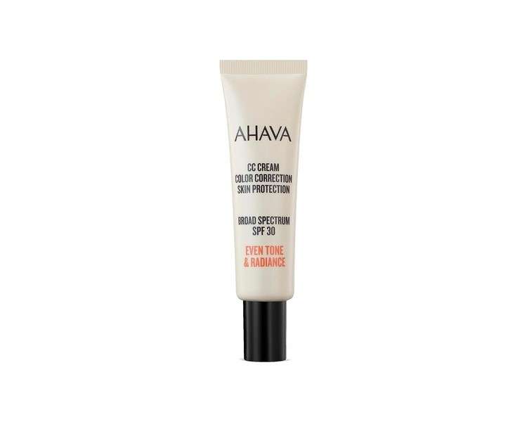 AHAVA CC Cream Color Correction SPF30 Lightweight Formula for Flawless Radiant Skin 30ml