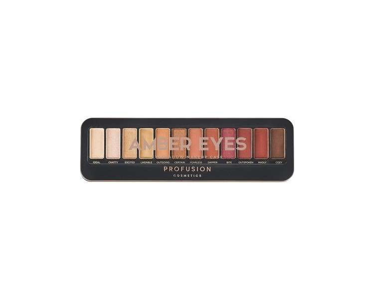 Profusion Cosmetics Pro Makeup Case Eyeshadow Palette for Amber Eyes