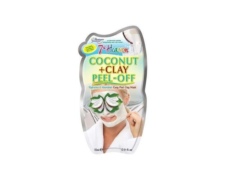 7th Heaven Coconut and Clay Easy Peel-Off Face Mask to Hydrate and Nourish Skin