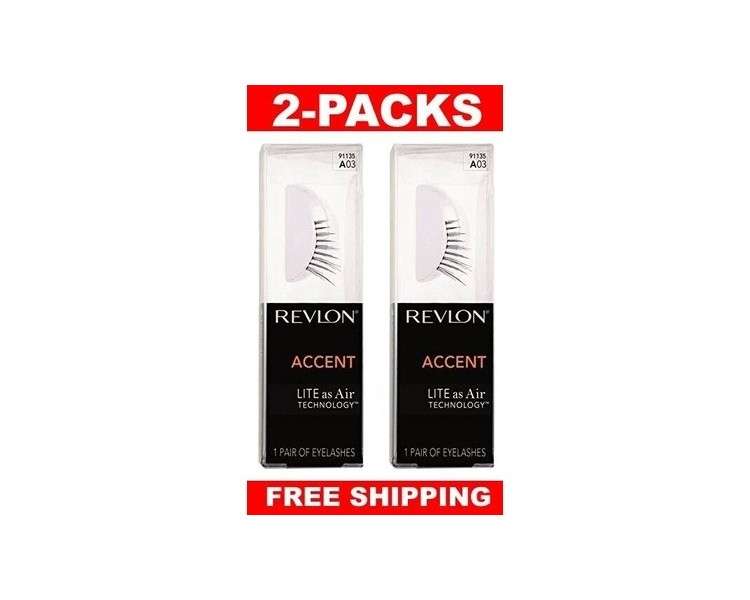 Revlon Accent Lite as Air False Lashes Eyelashes 91135 A03