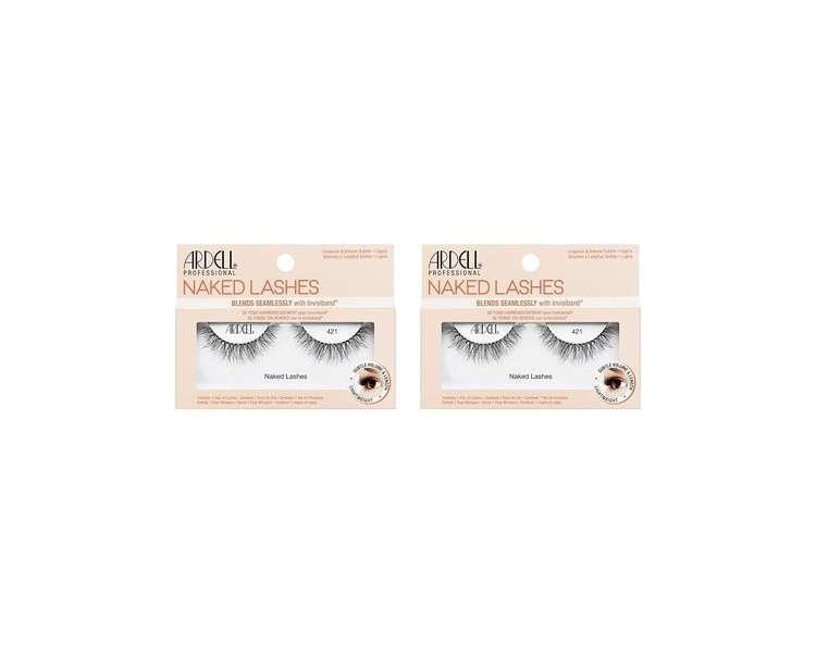 Ardell Naked Lashes Real Hair Eyelashes Original Unmistakable Look Style 421