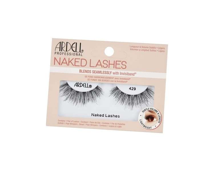 ARDELL Naked Lashes 429 Natural Real Hair False Eyelashes - Vegan and Reusable 1 Pair