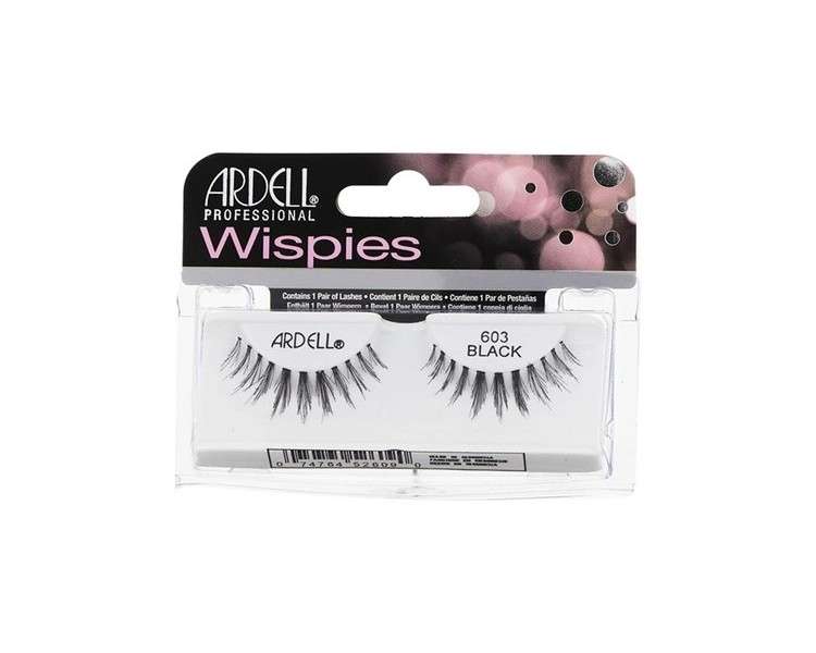 Ardell Natural False Eyelashes Wispies Cluster 603 Black with Glue 1 Pair