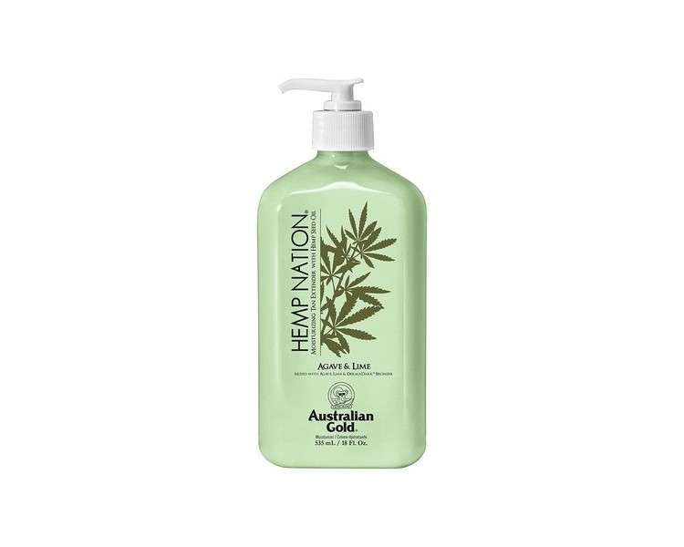 Hemp Nation Agave & Lime Body Lotion Moisturizer and Tan Extender 535ml