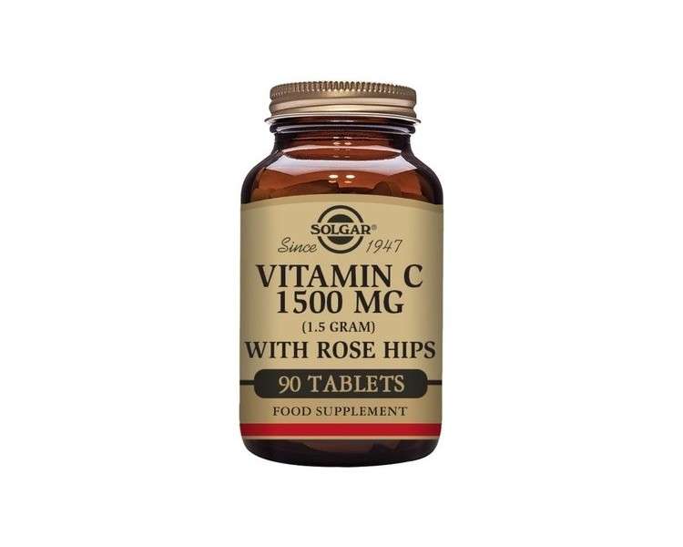 Solgar Vitamin C 1500mg with Rose Hips Tablets 90 Count