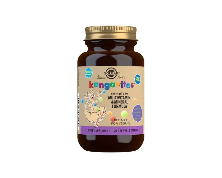 Solgar Kangavites Multivitamin & Mineral Chewable Tablets Bouncin' Berry Flavor 120 Tablets