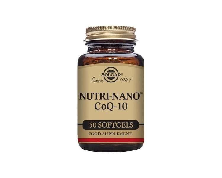 Solgar Nutri-Nano CoQ-10 3.1X Supplement 50 Count