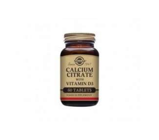 Solgar Calcium Citrate with Vitamin D3 Tablets - Healthy Bones & Teeth - High Potency Formula - Gluten Free
