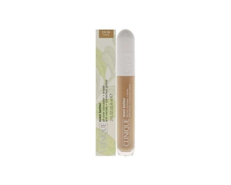 Clinique Even Better All-Over Concealer Plus Eraser CN 58 Honey 0.2 oz