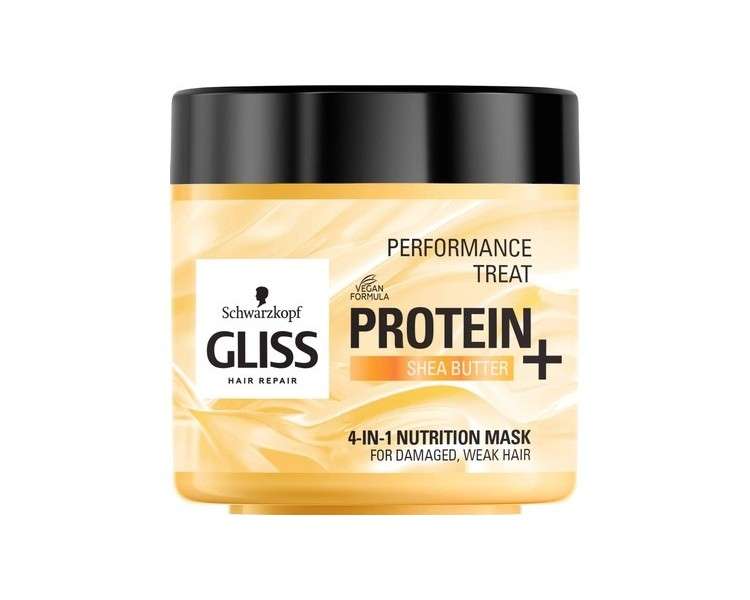 Schwarzkopf Gliss Protein+ Treat 4-in-1 Nutrition Mask Hair Mask with Protein and Shea Butter 400ml