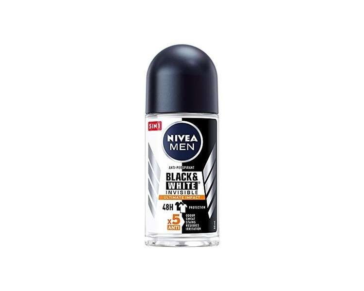 Nivea Men Black & white Invisible Ultimate Impact Antiperspirant Roll-On 50ml