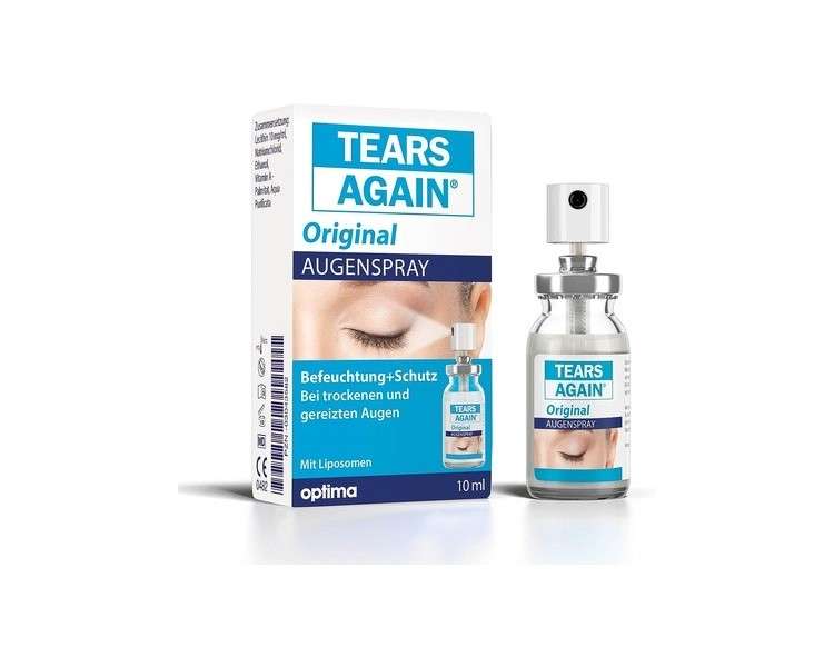 TEARS AGAIN Eye Spray for Improved Eye and Eyelid Moisturization 10ml Solution