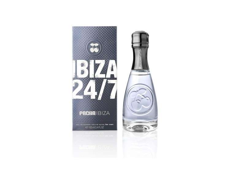 Pacha Ibiza 24/7 Eau de Toilette for Men Long Lasting Fresh Elegant and Sexy Fragrance Lavender Wood and Leather Notes Ideal for Day Wear 100ml