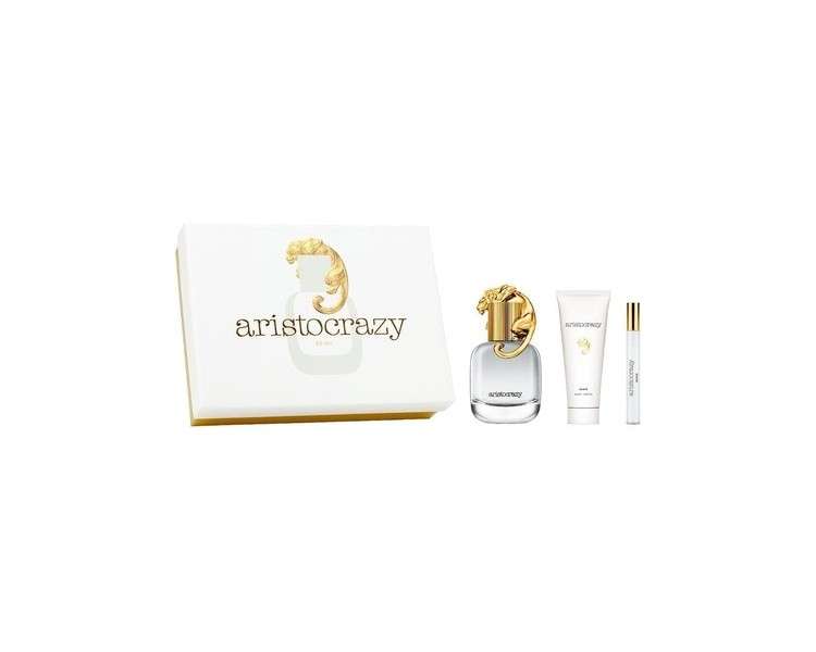 Aristocrazy Brave EDT 80ml Spray with Body Lotion 75ml and Mini EDT 10ml