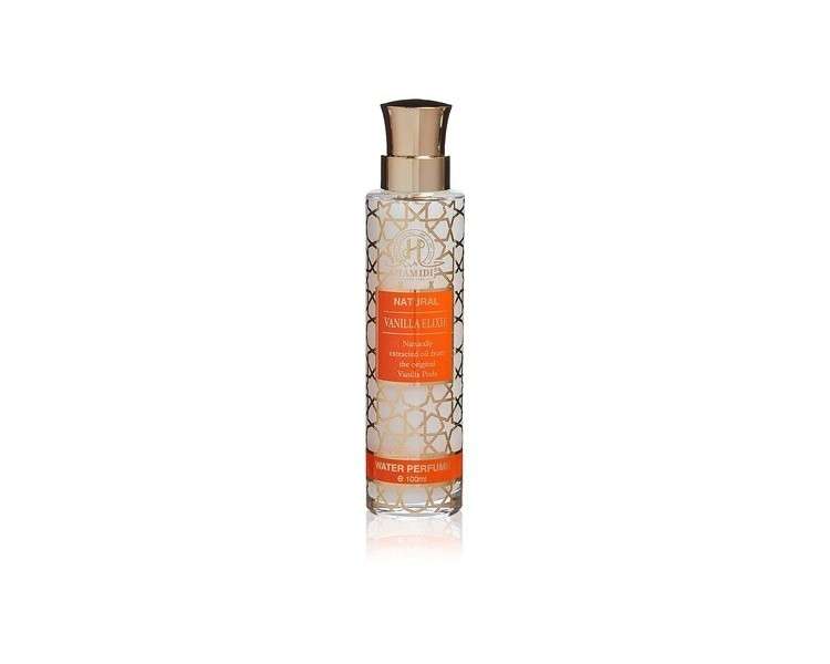 Hamidi Natural Vanilla Elixir Water Perfume Spray 100ml 3.4oz Alcohol Free Fragrance
