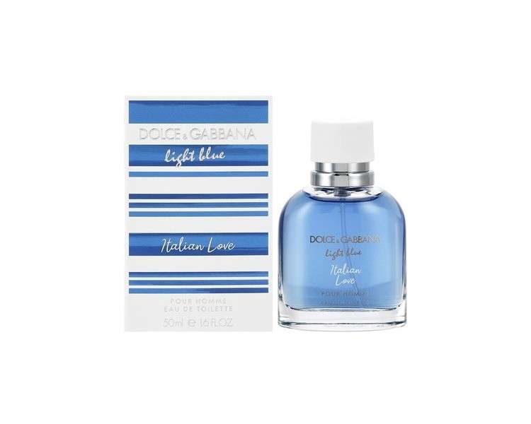 Dolce & Gabbana Light Blue Italian Love Eau De Toilette for Men 1.6 fl oz