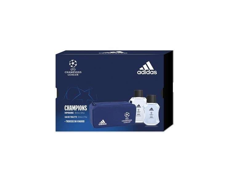 Perfume Man adidas Champions League Eau De Toilette 50ml+Aftershave+Pochette Shoulder Bag