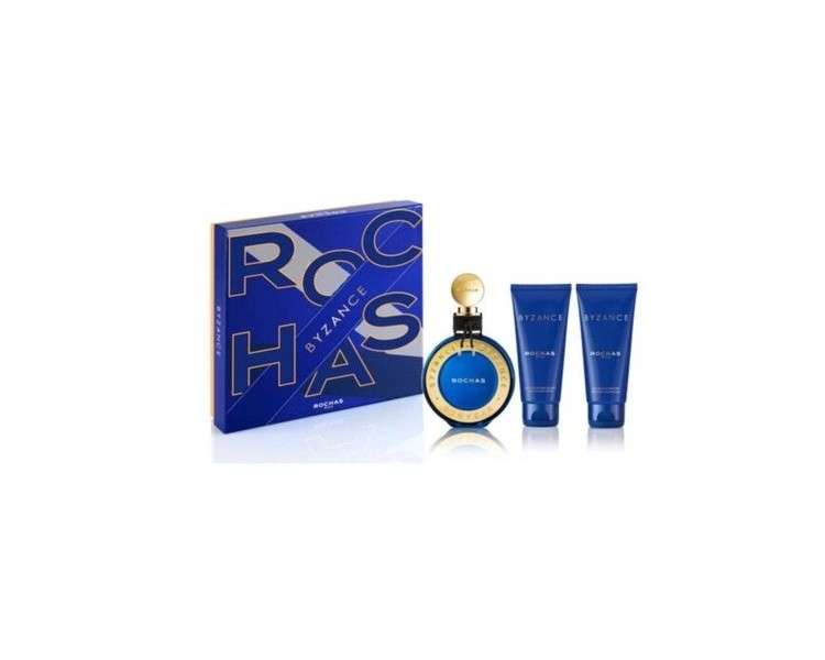 Rochas Byzantium Women's Perfume Set 90ml Eau De Parfum + 100ml Body Lotion + 100ml Shower Gel