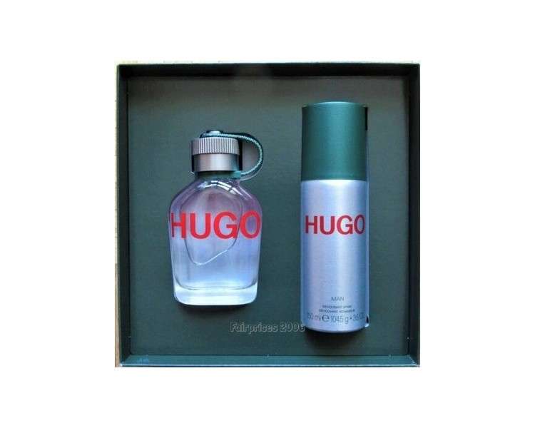 Hugo Boss Hugo Man Eau de Toilette 75ml and Deodorant 150ml Set