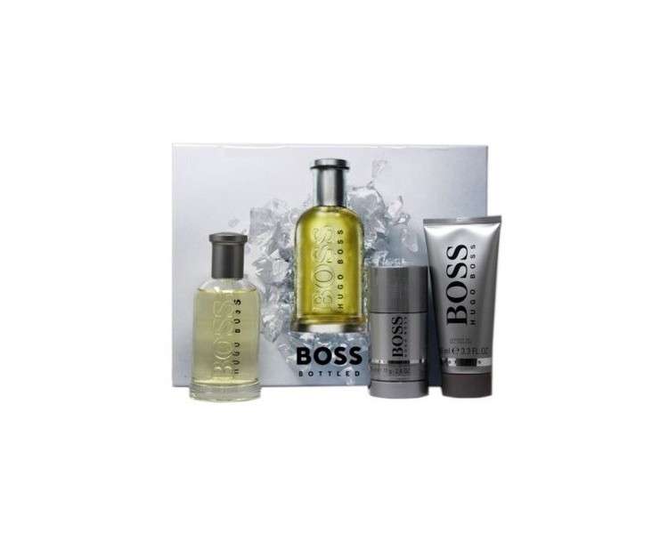 Hugo Boss Boss Bottled eau de toilette 100ml + shower gel 100ml + deodorant stick 75ml, gift set for men