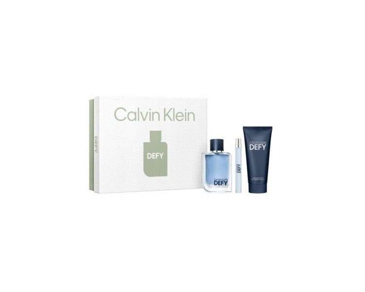 Calvin Klein Defy EDT 100ml + Hair & Body Wash 100ml + EDT 10ml