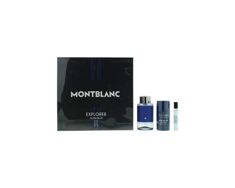 Montblanc Explorer Ultra Blue 3 Piece Gift Set for Men