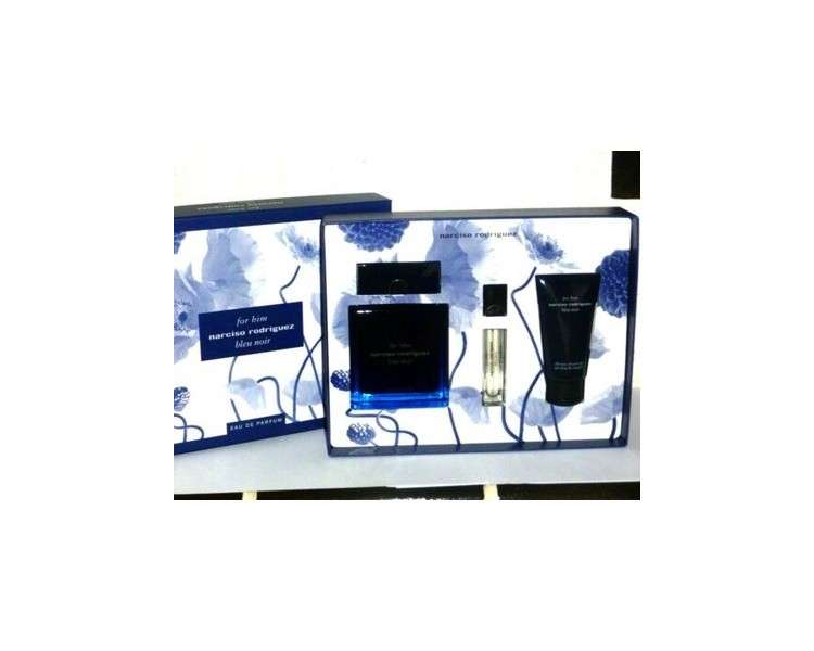 Narciso Rodriguez For Him Bleu Noir EDP 100ml + 10ml + 50ml Shower Gel