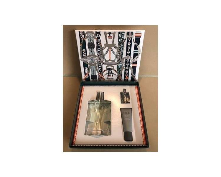 Hermes H24 Gift Set 100ml & 5ml EDT Sprays + 20ml Face Moisturizer - Brand New