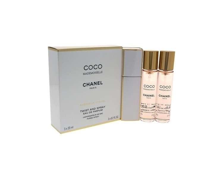 CHANEL Coco Mademoiselle Eau De Parfum Twist and Spray 20ml Women Giftset Oriental - Pack of 3