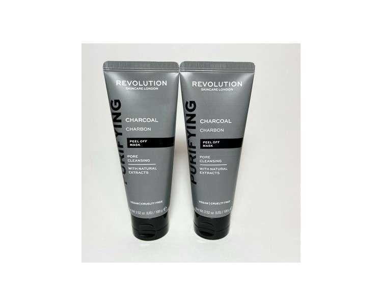 Revolution DUO Charcoal Peel Off Pore Cleansing Mask Full Size 3.52oz 100g
