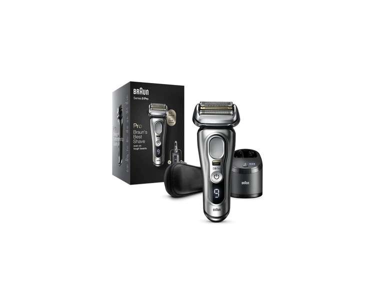 Braun Shaver 9467CC Operating time (max) 60 min, Wet & Dry, Silver