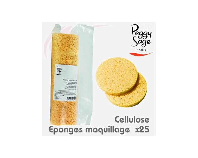 PEGGY SAGE Set of 25 Cellulose Makeup Sponges Ref. 120199