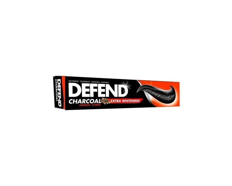 DEFEND Charcoal Extra Whitening Licorice Toothpaste 75ml for Dental Hygiene