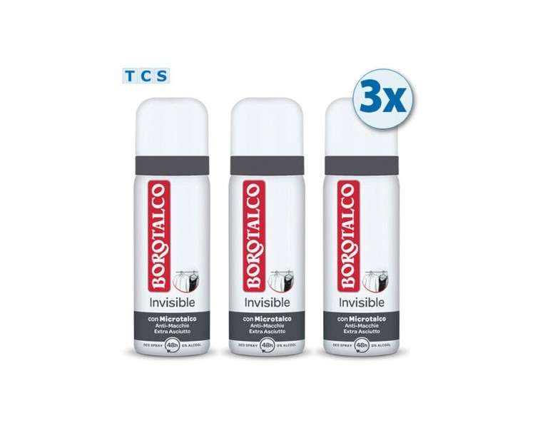 BOROTALCO Invisible Deodorant Deo-Spray Mini 50ml 48h Protection