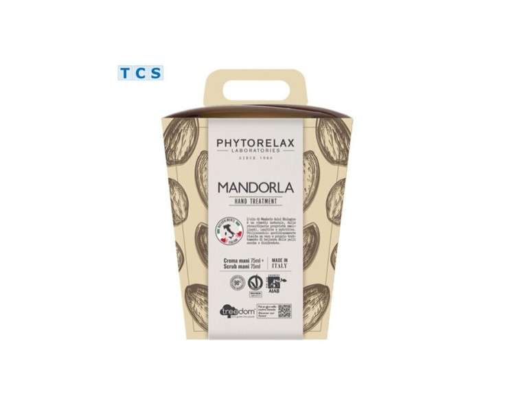 PHYTORELAX Mandorla Hand Care Gift Set Hand Cream 75ml + Scrub 75ml