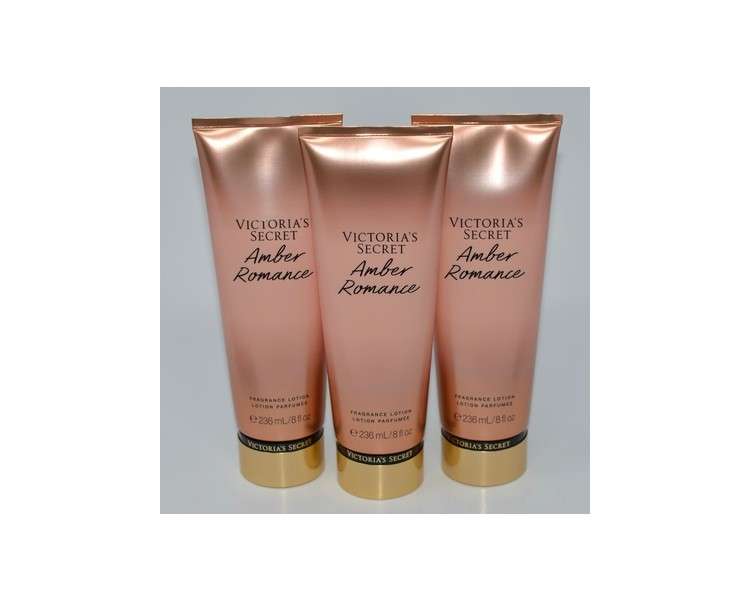 Victoria's Secret Amber Romance Fragrance Lotion Body Hand Cream 8oz