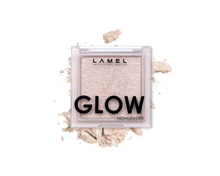 LAMEL Glow Highlighter Compact Baked Highlighter in Luna 3.8gr/0.13 oz