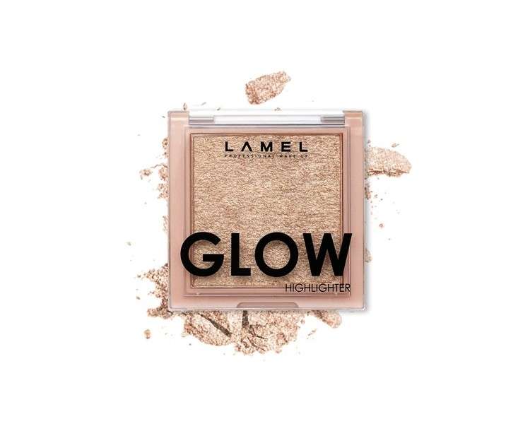 LAMEL Glow Highlighter Face Make Up and Contour Palette in Deep Vibrant Colors 3.8gr/0.13 oz 402 Sun