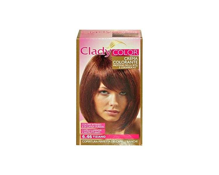 Clady Permanent Oxidizing Hair Color Cream No. 6.46 Titian
