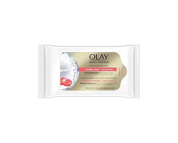 Play Daily Facials Micellar Clean Water Activated Dry Cloths For Normal Skin 7pcs.